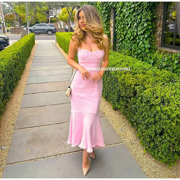 RARE!!! ZARA BLOGGER FAVE!!! Frayed Hem Midi Dress NWT - Picture 5 of 16